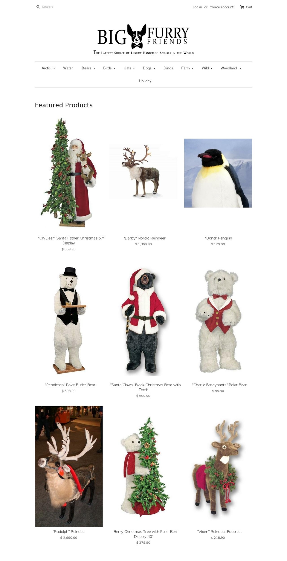 bigfurryfriends.com shopify website screenshot