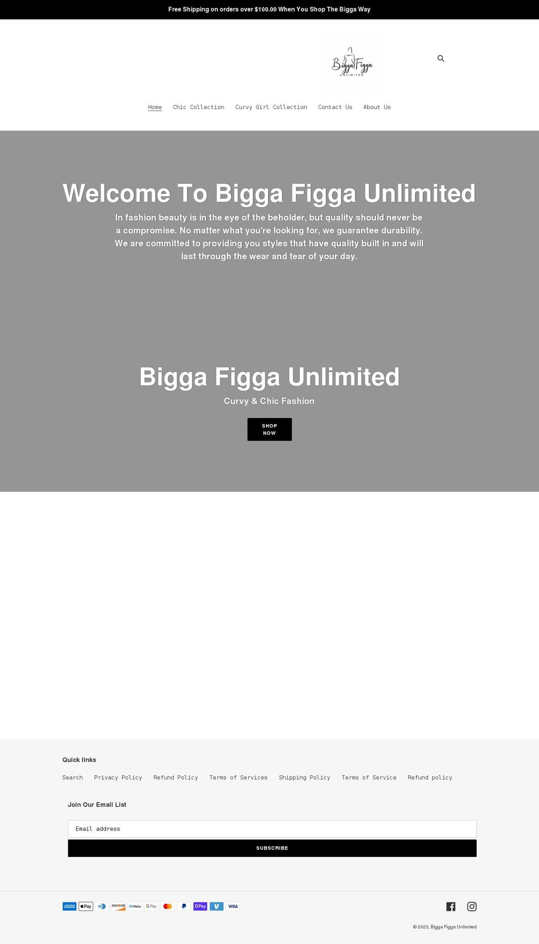biggafiggaunlimited.shop shopify website screenshot