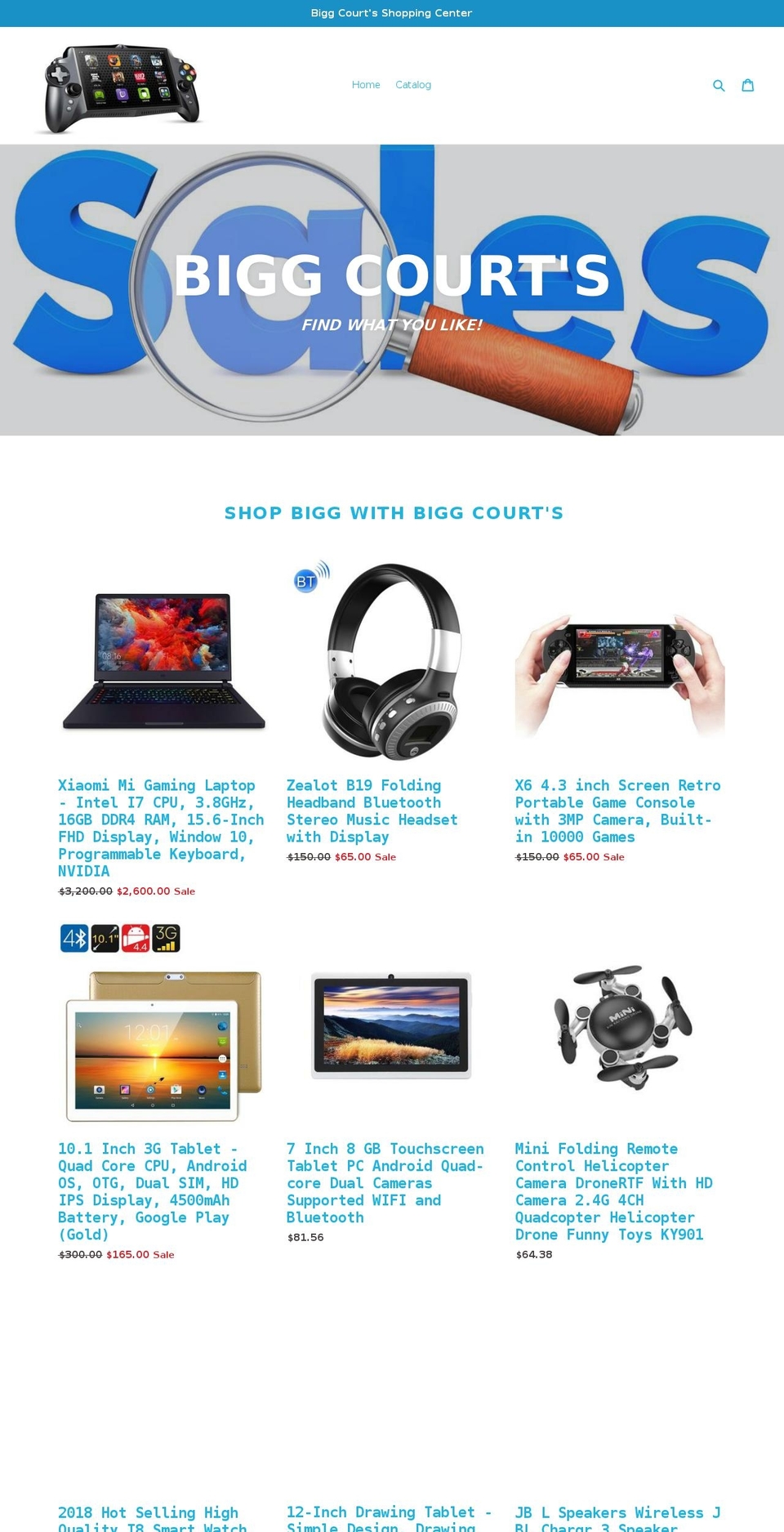 biggcourts.com — Shopify storefront screenshot