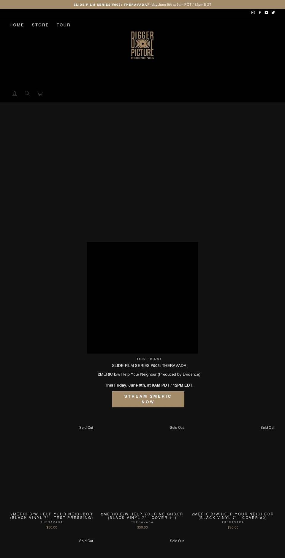 biggerpicturerecordings.com shopify website screenshot