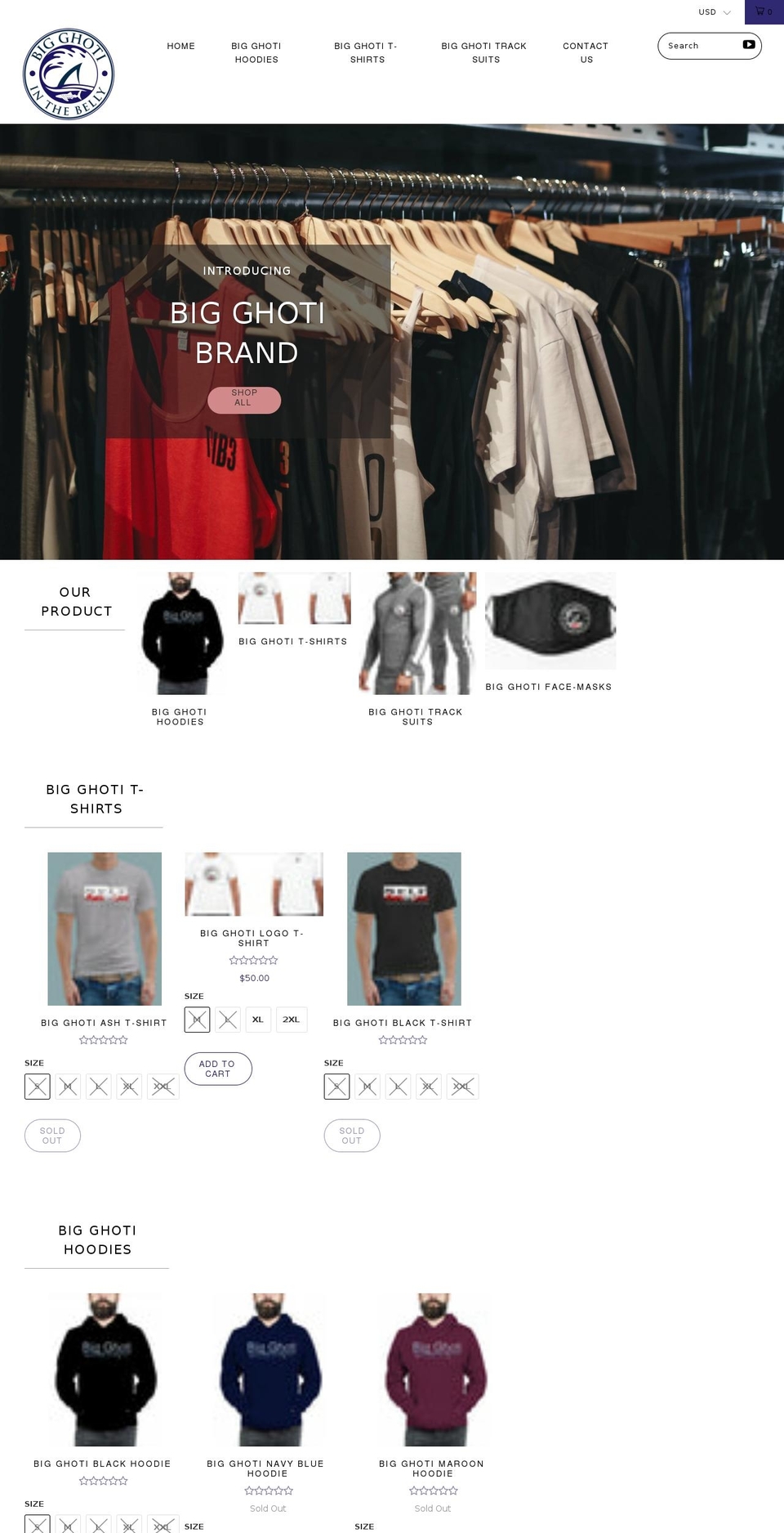 bigghoti.com shopify website screenshot