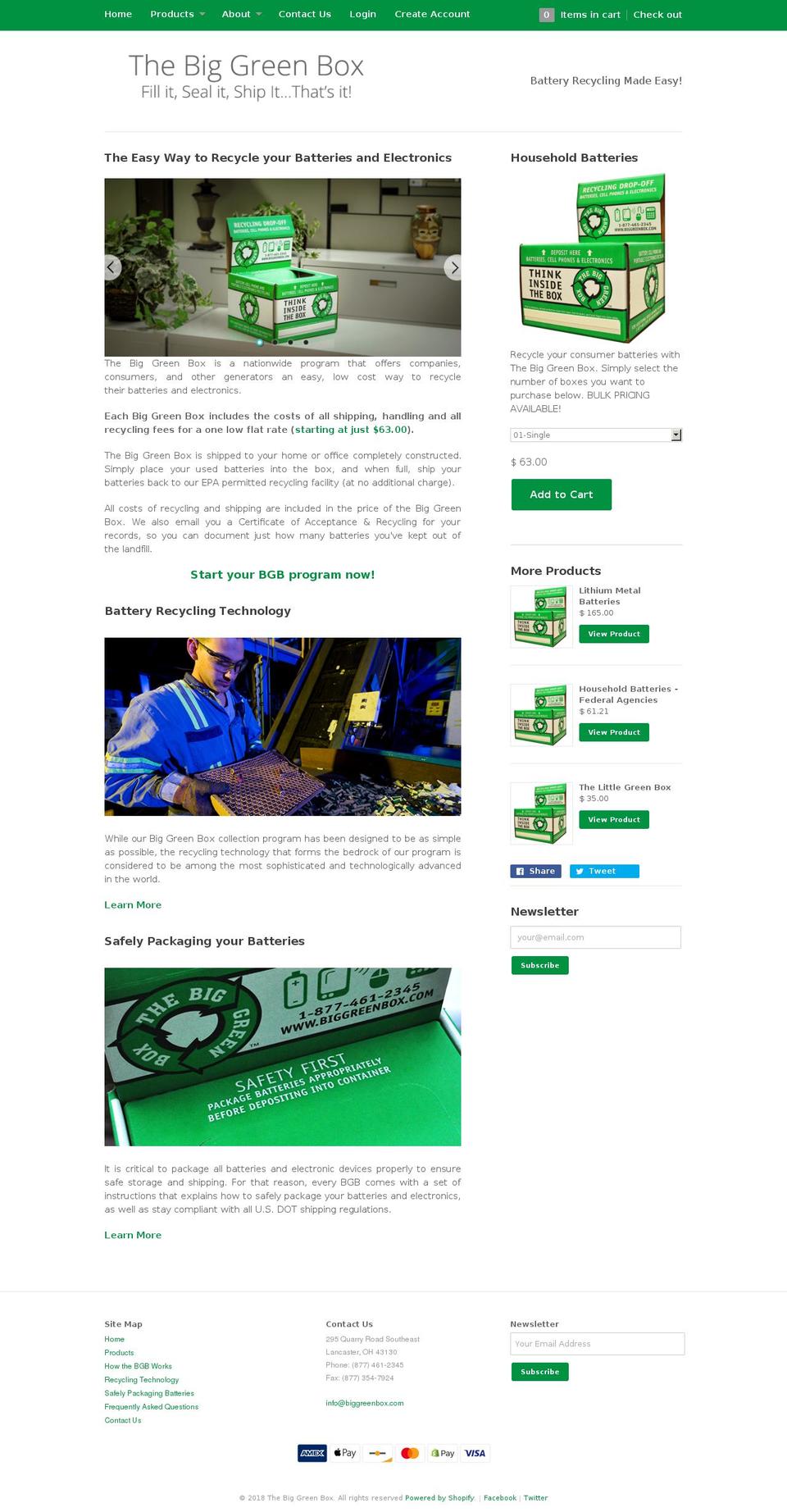 biggreenbox.ca shopify website screenshot