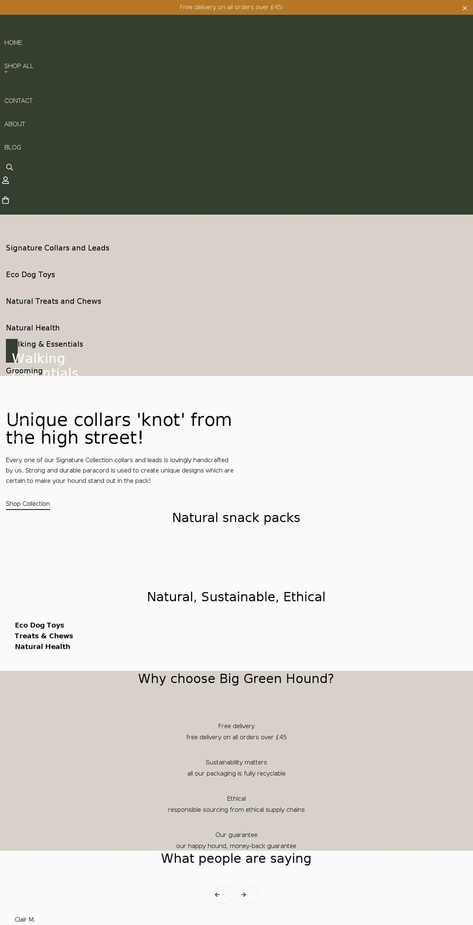 biggreenhound.co.uk shopify website screenshot