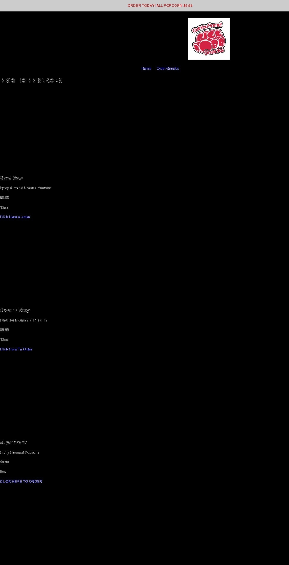 biggrobbsnacks.com shopify website screenshot
