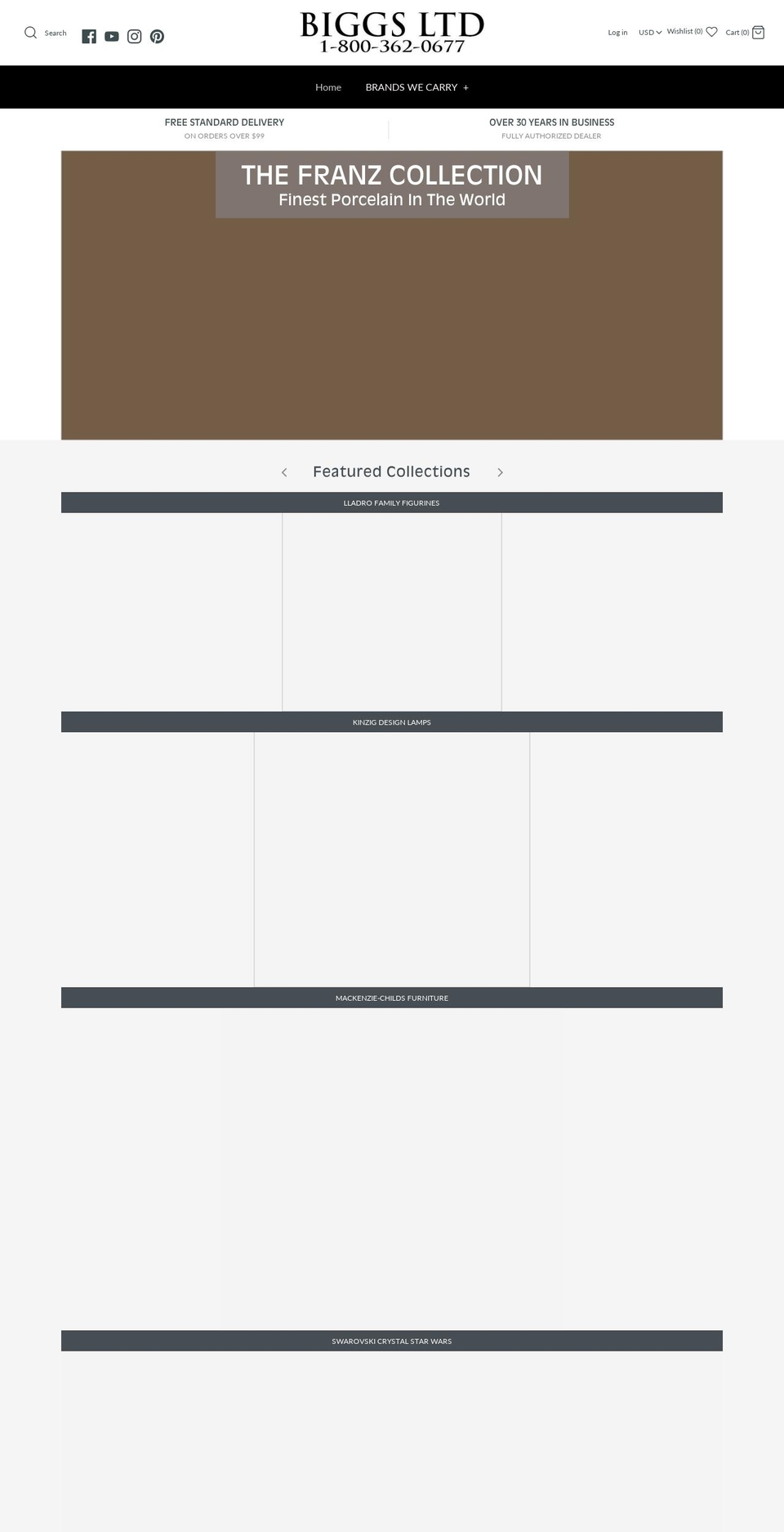 biggsltd.com — Shopify storefront screenshot