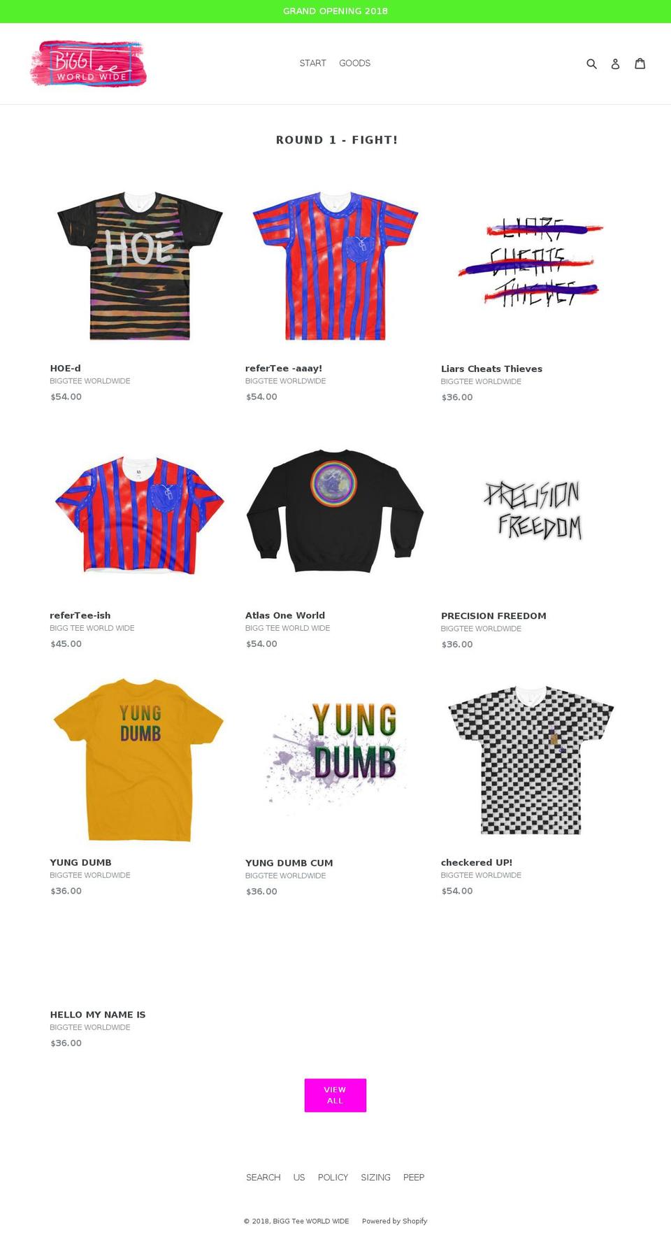 biggtee.com — Shopify storefront screenshot