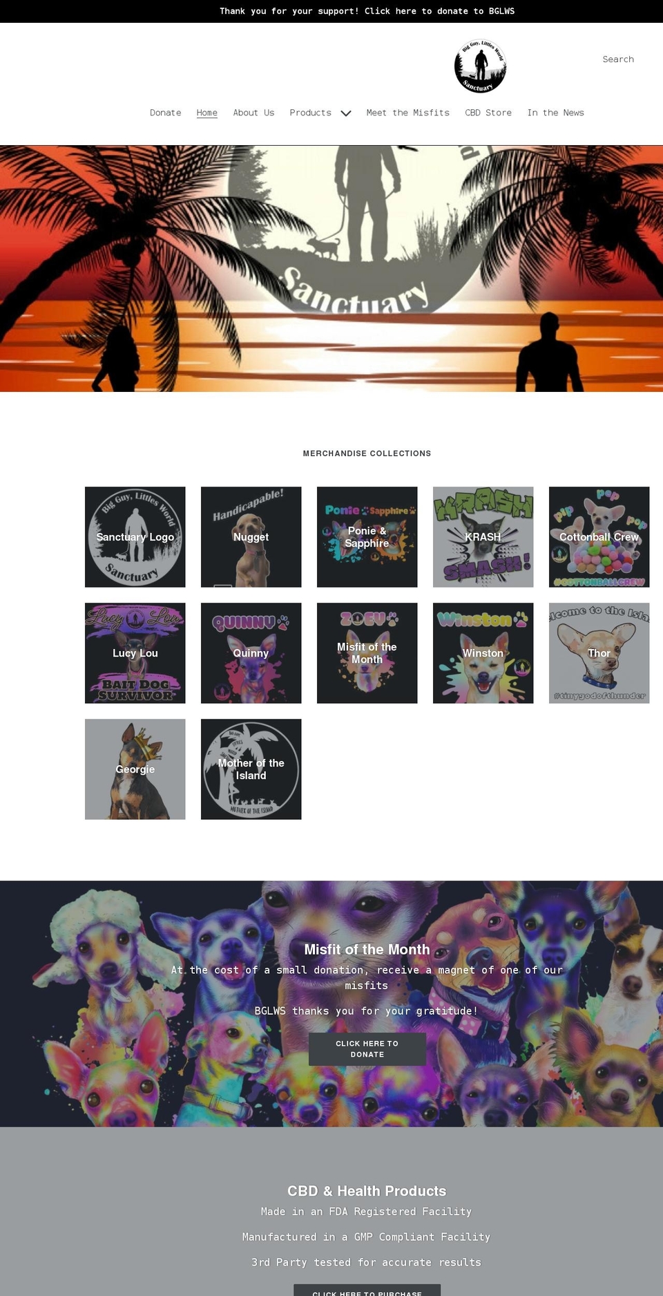 bigguylittlesworld.com shopify website screenshot