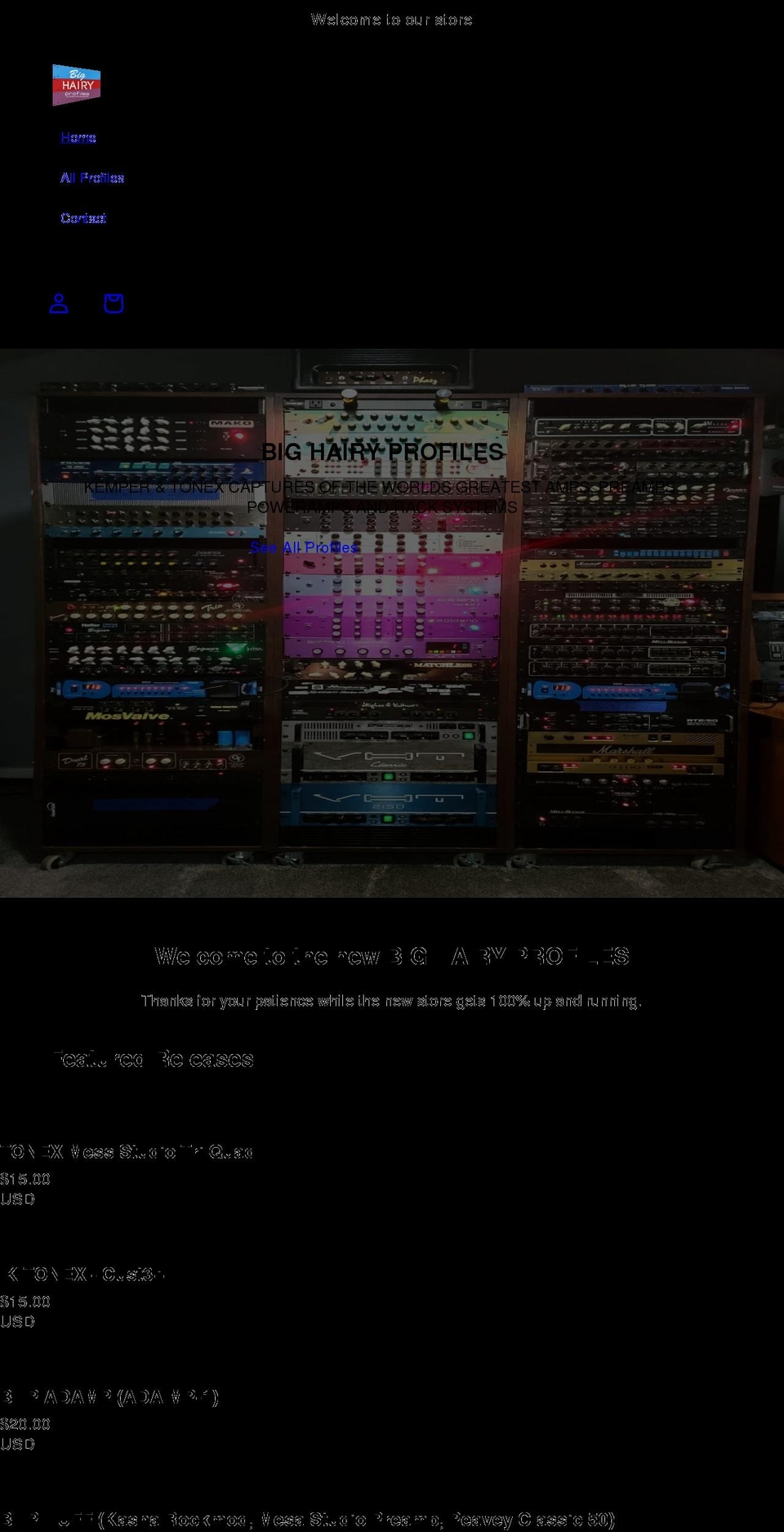 bighairyprofiles.com shopify website screenshot