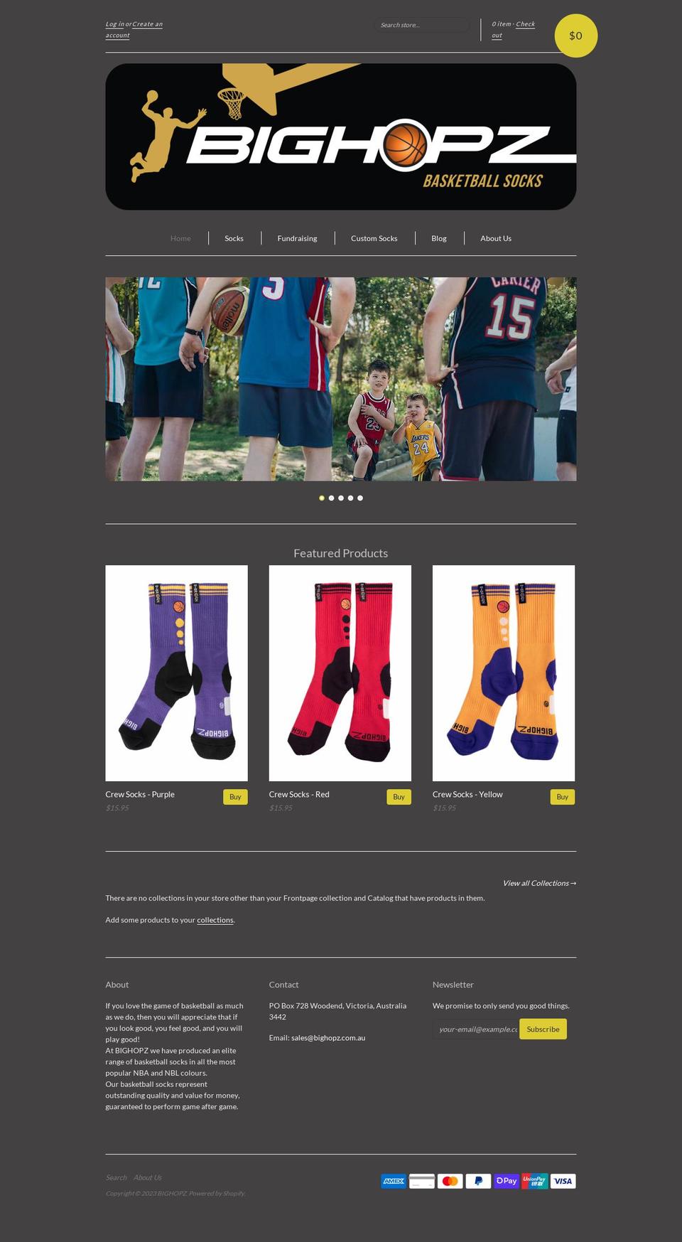 bighopz.com.au shopify website screenshot