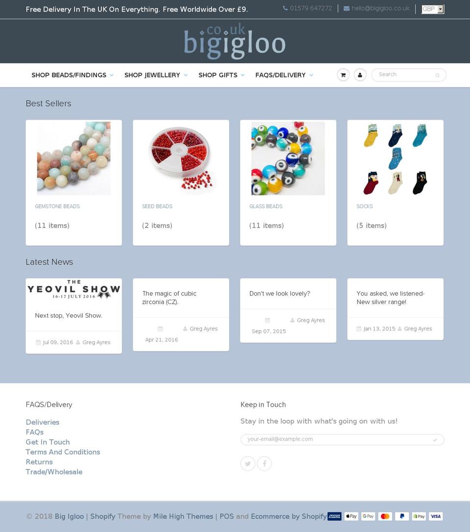 bigigloo.co.uk shopify website screenshot