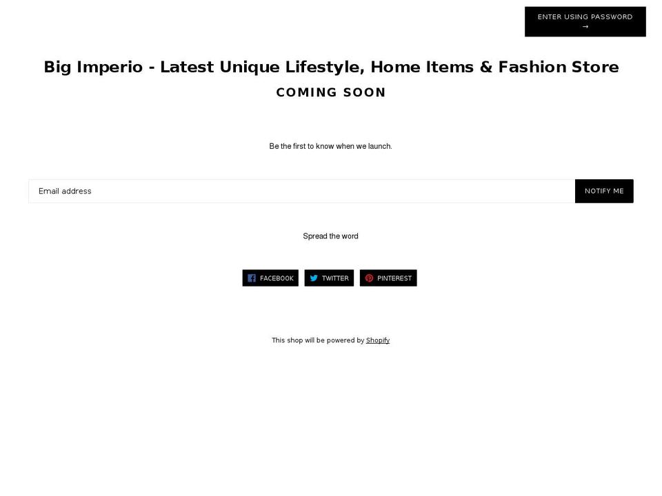 dropship-theme-- Shopify theme site example bigimperio.myshopify.com