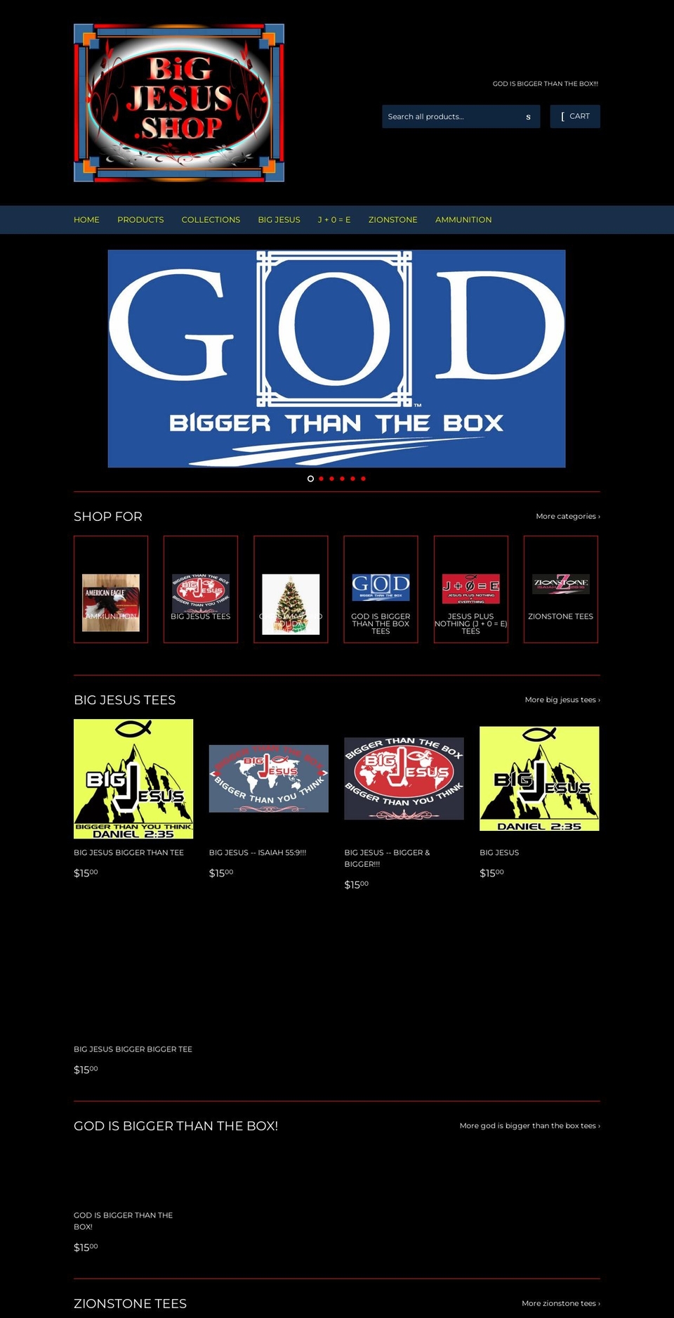 bigjesus.shop shopify website screenshot