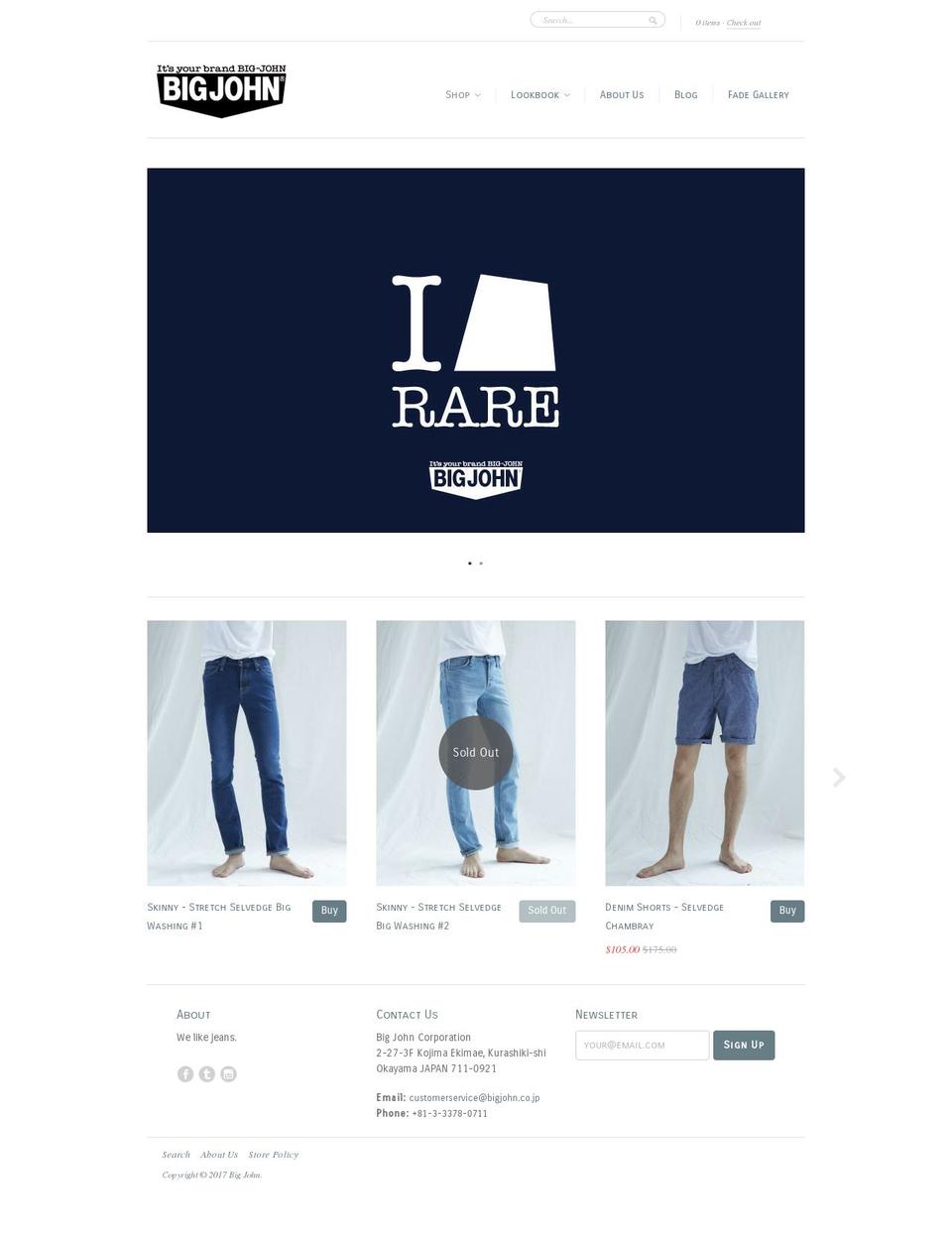 bigjohn-jeans.com shopify website screenshot