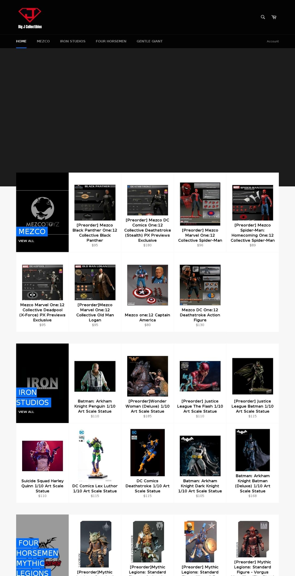 bigjtoys.com — Shopify storefront screenshot