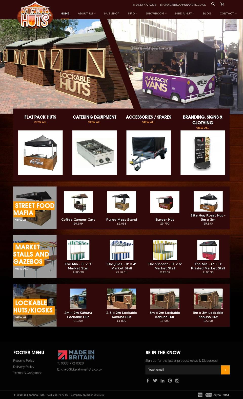 bigkahunahuts.com — Shopify storefront screenshot