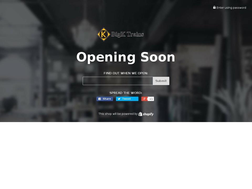 bigktrains.com — Shopify storefront screenshot