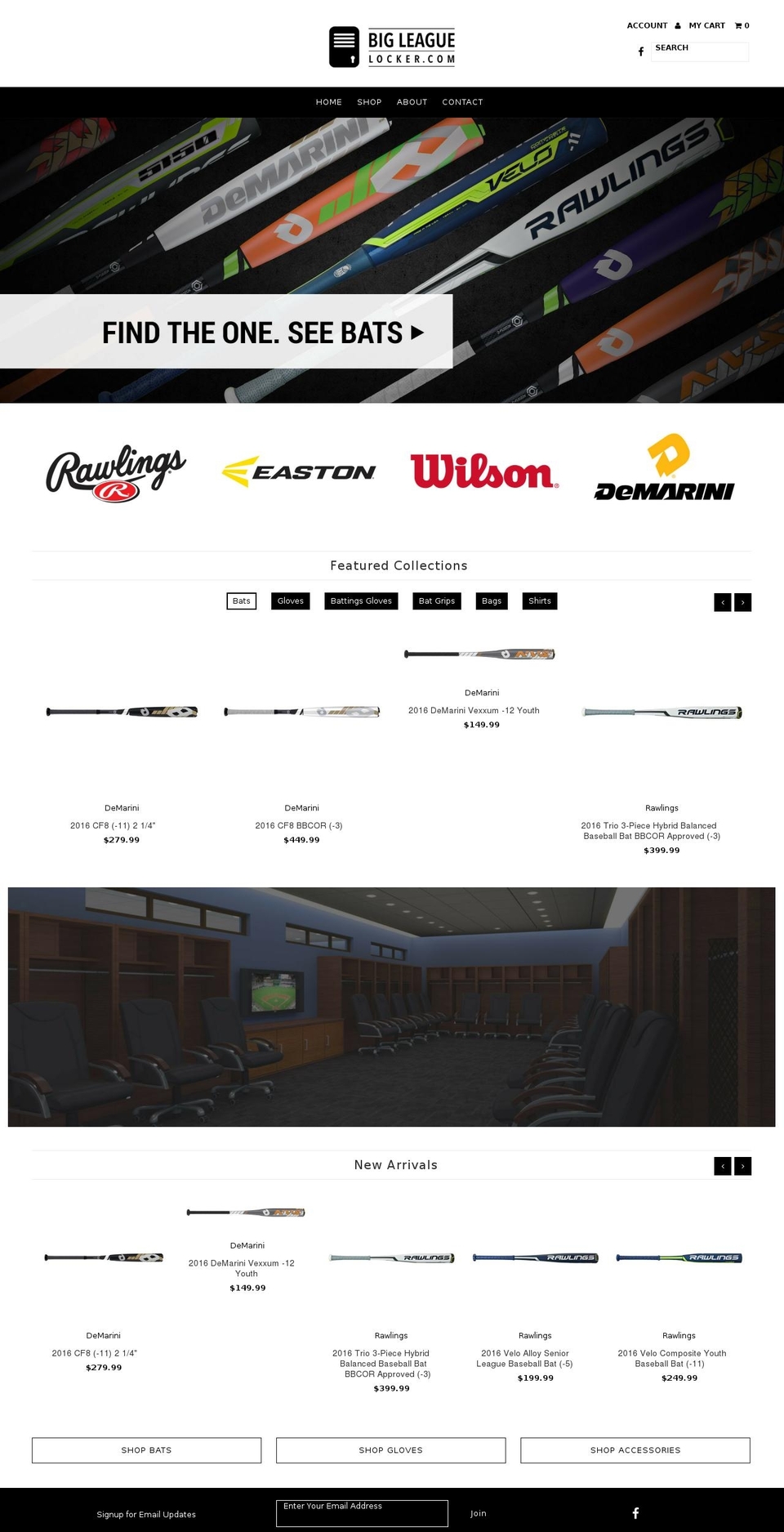 bigleaguelocker.com shopify website screenshot