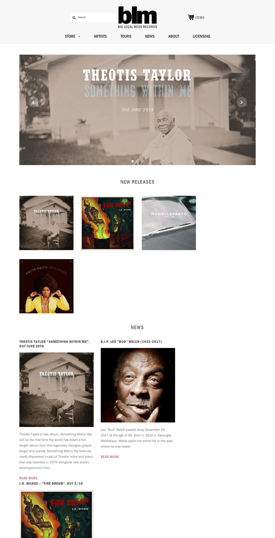 biglegalmessrecords.com shopify website screenshot