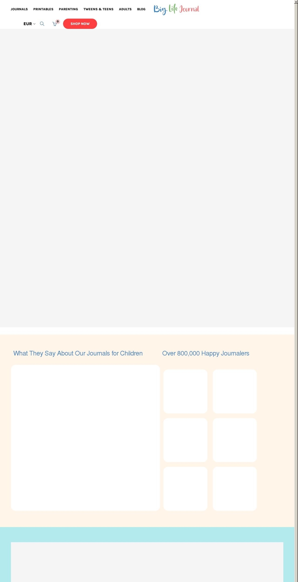 biglifejournal-uk.co.uk shopify website screenshot