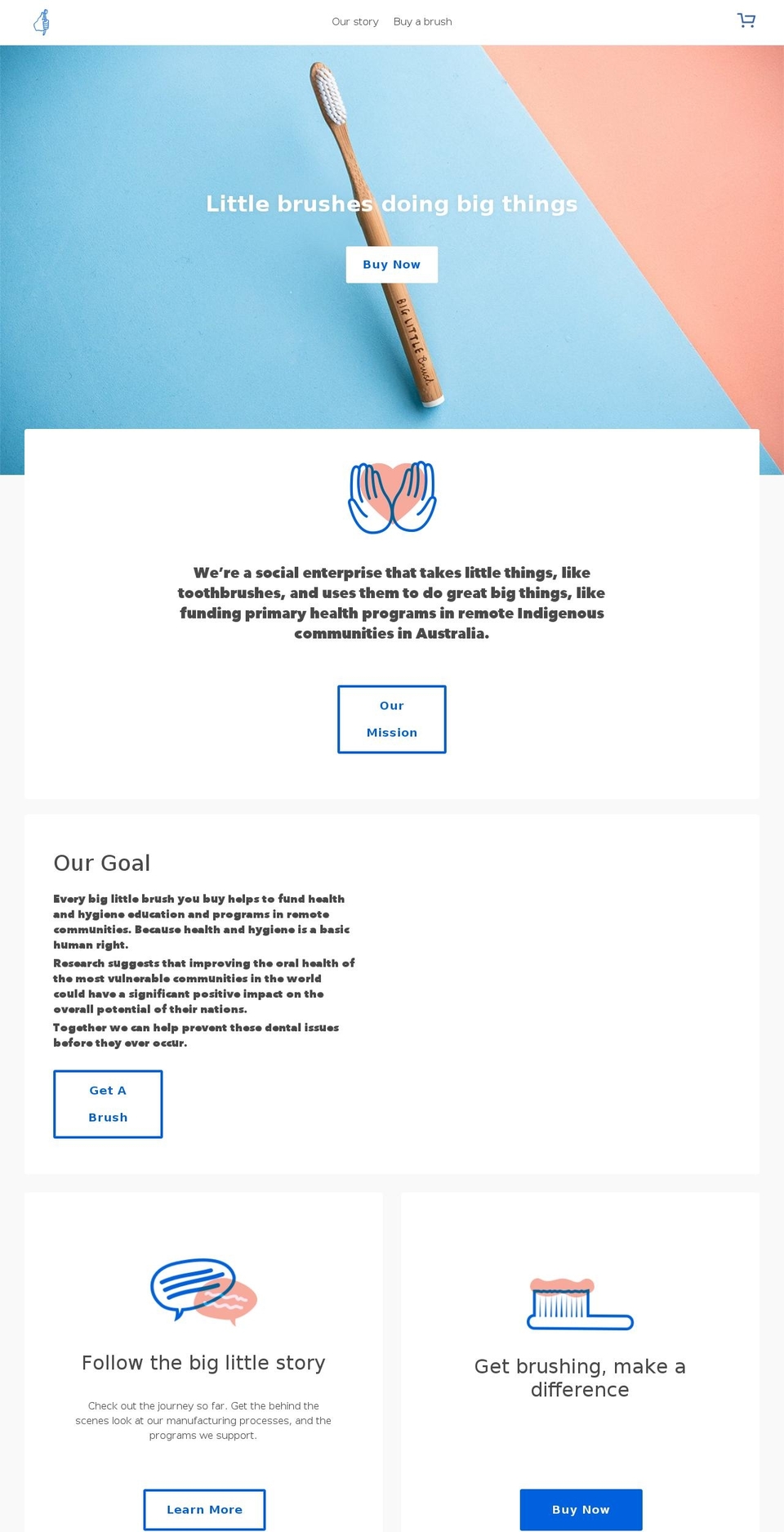 biglittlebrush.com shopify website screenshot