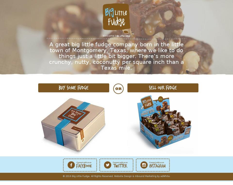 BLF - Current Shopify theme site example biglittlefudge.org