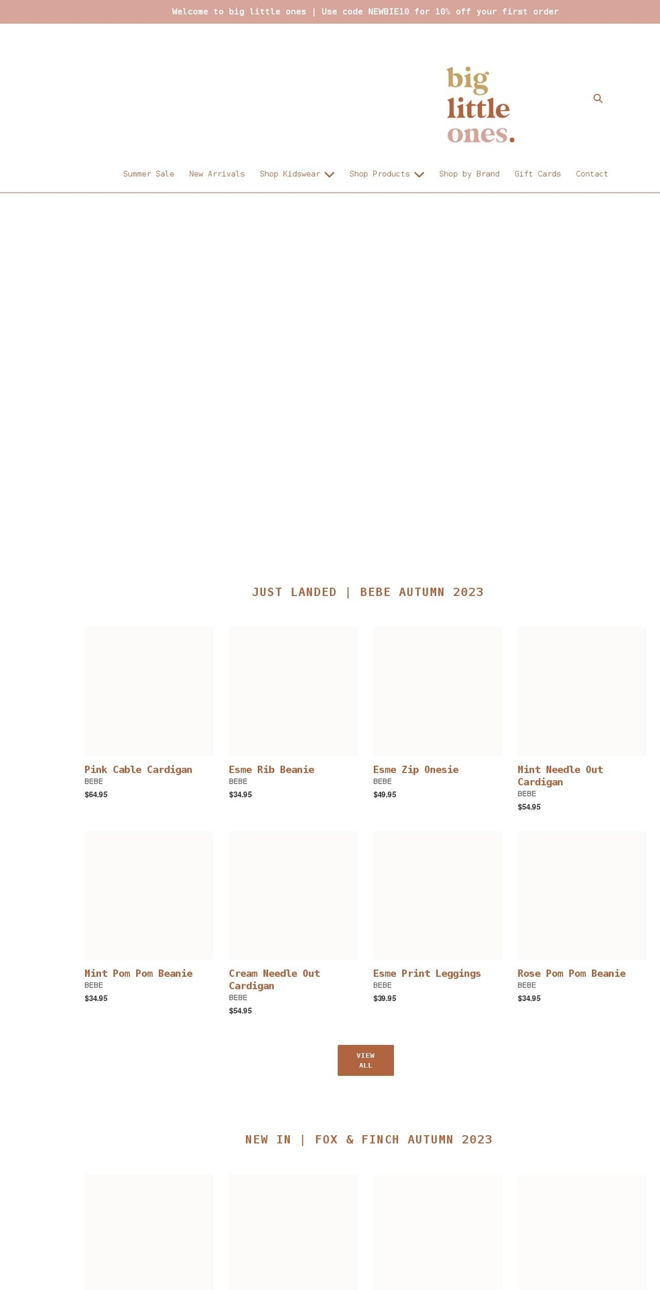 biglittleones.com.au shopify website screenshot