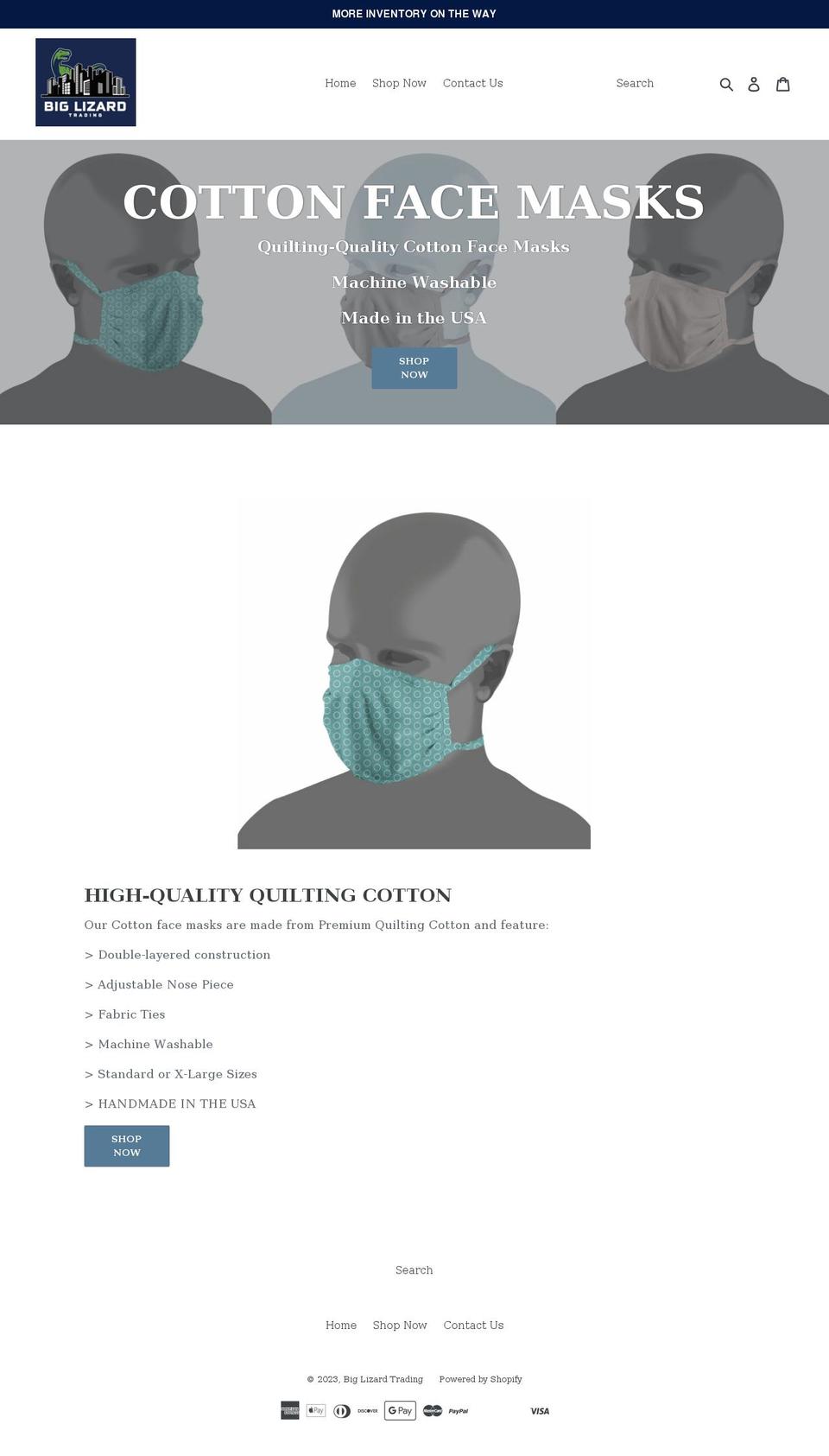 biglizardtrading.com shopify website screenshot