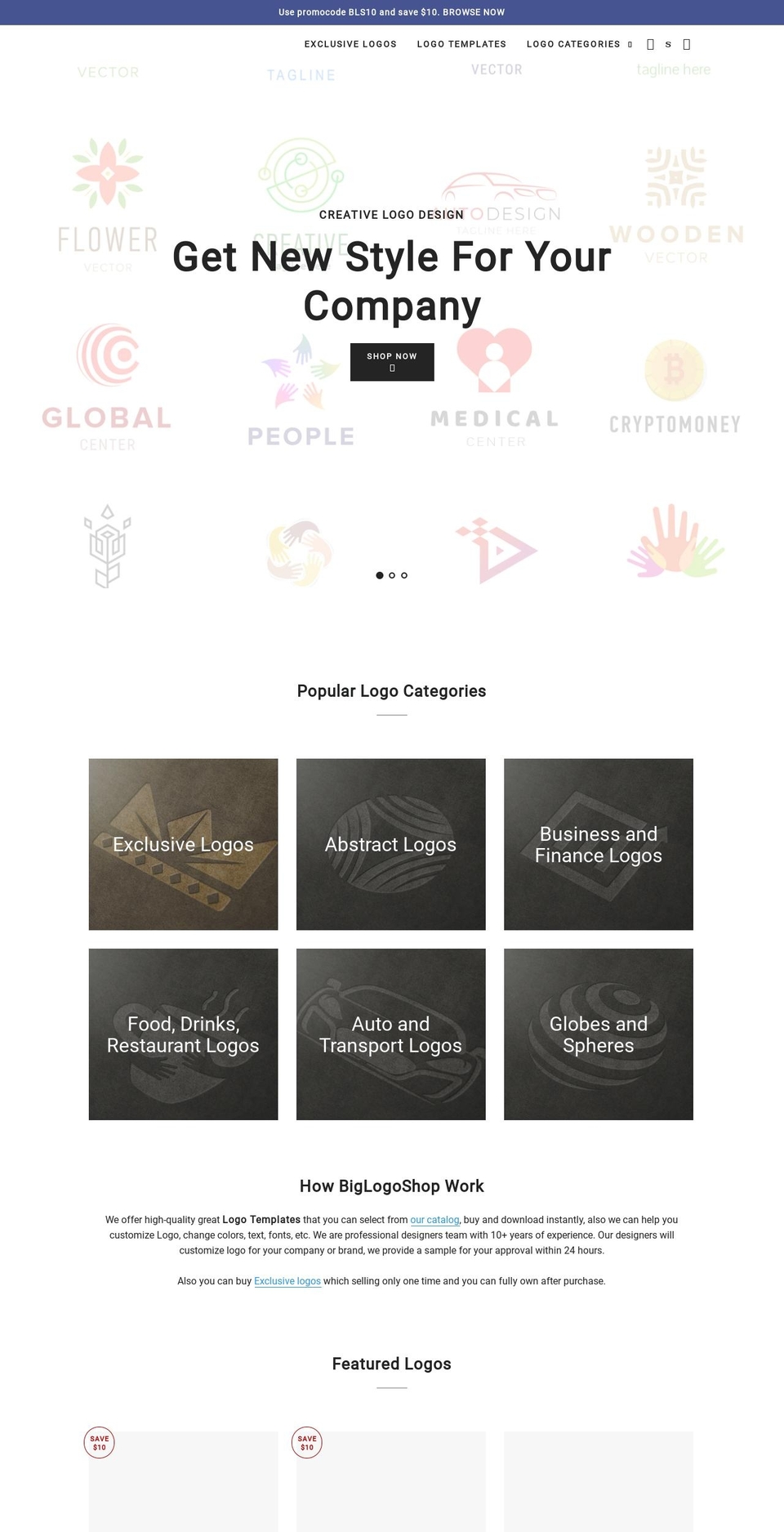 biglogoshop.com — Shopify storefront screenshot