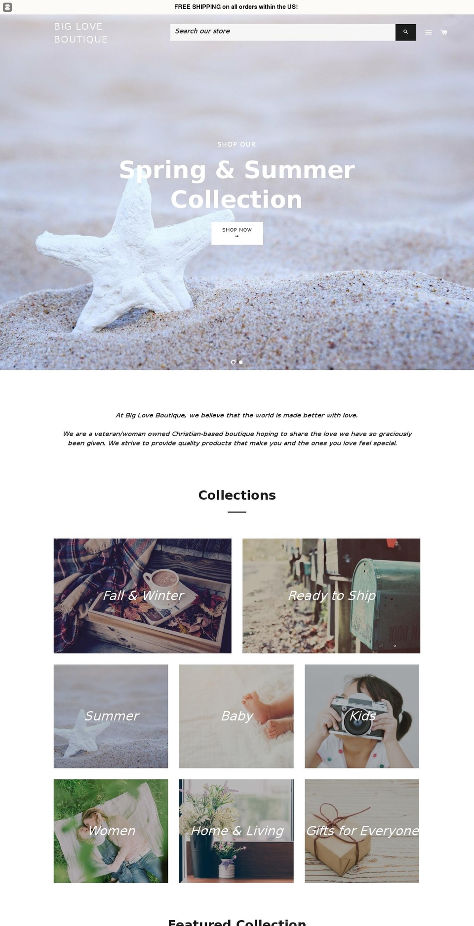 bigloveboutique.com — Shopify storefront screenshot
