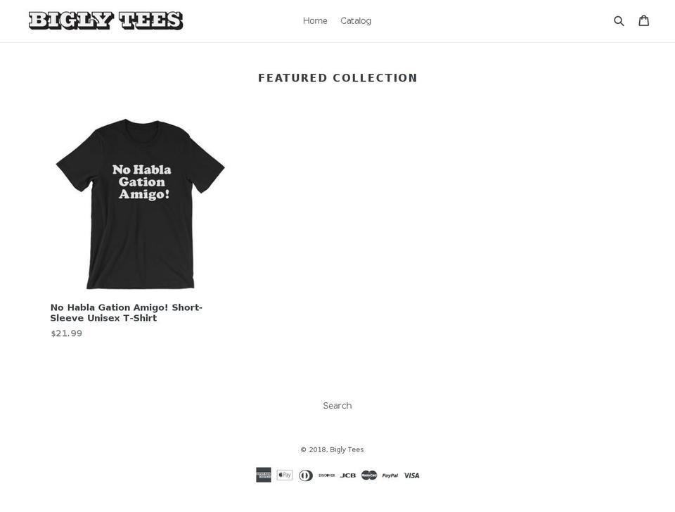 biglytees.com — Shopify storefront screenshot