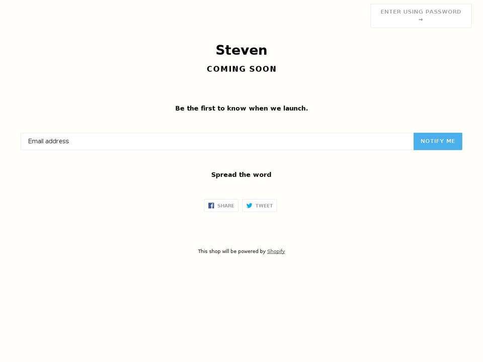 bigmansteven.com — Shopify storefront screenshot