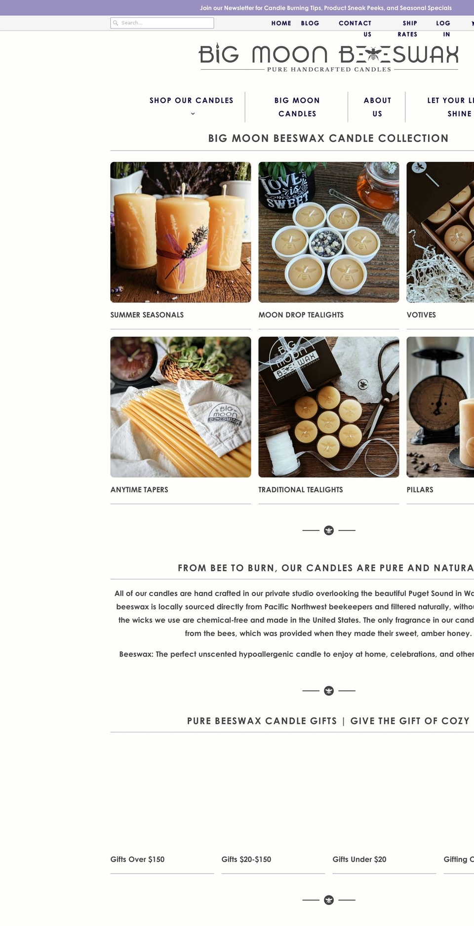 bigmoonbeeswax.com shopify website screenshot