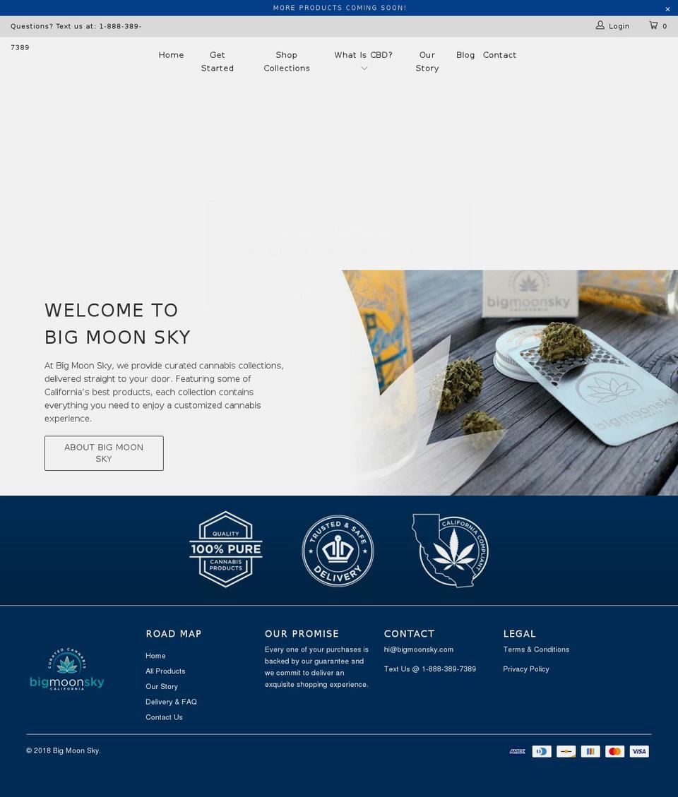 New Big Moon Sky Awesome Website Shopify theme site example bigmoonsky.net