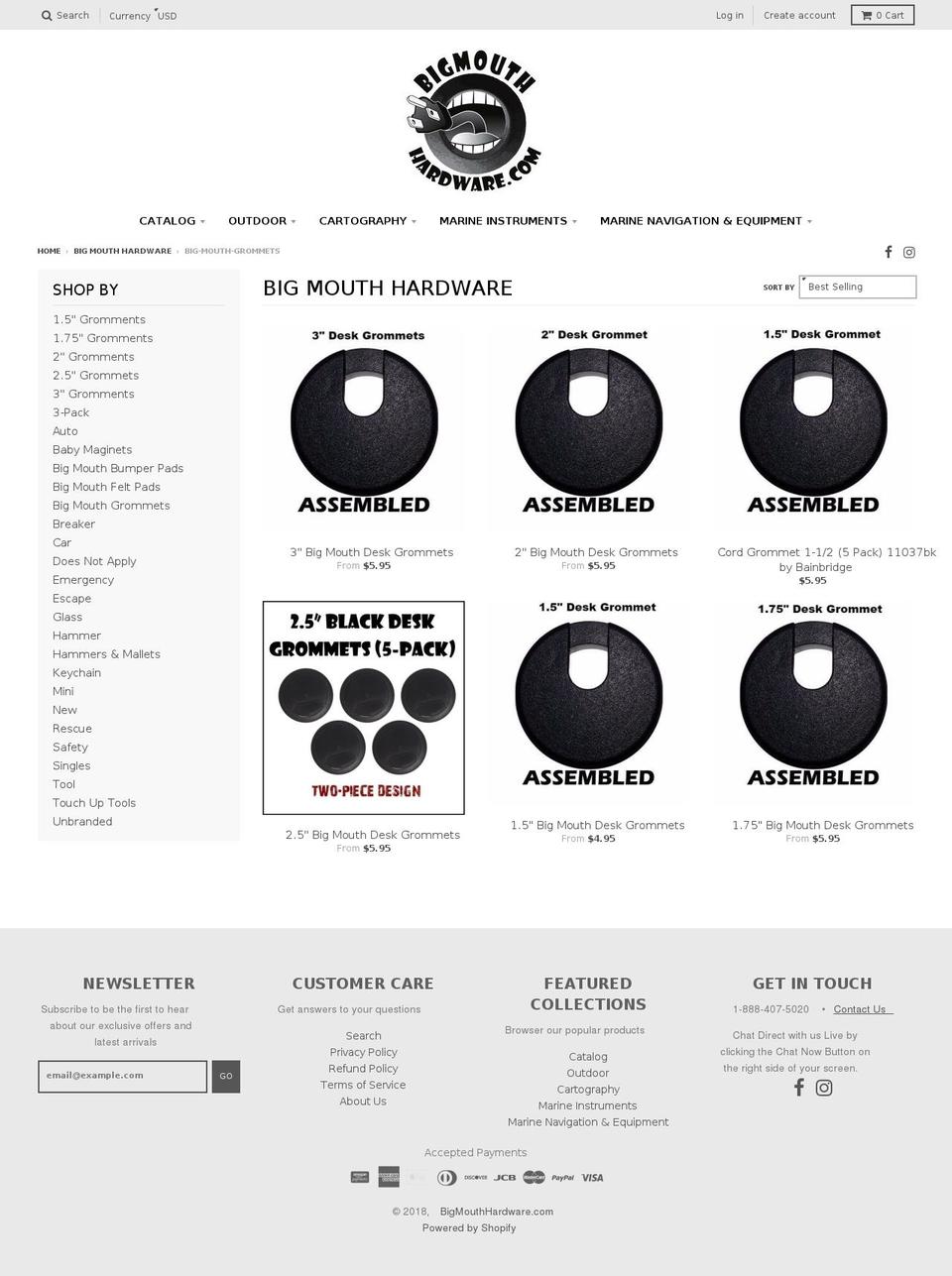 bigmouthgrommet.com — Shopify storefront screenshot