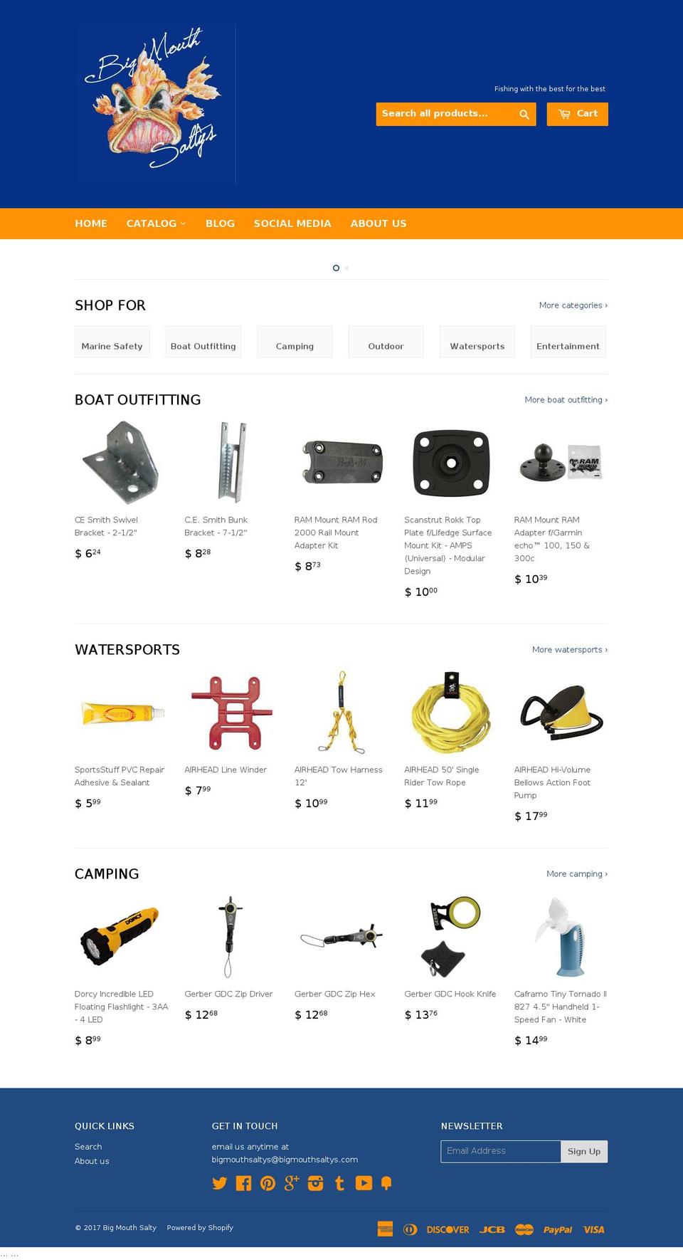 bigmouthsaltys.com shopify website screenshot