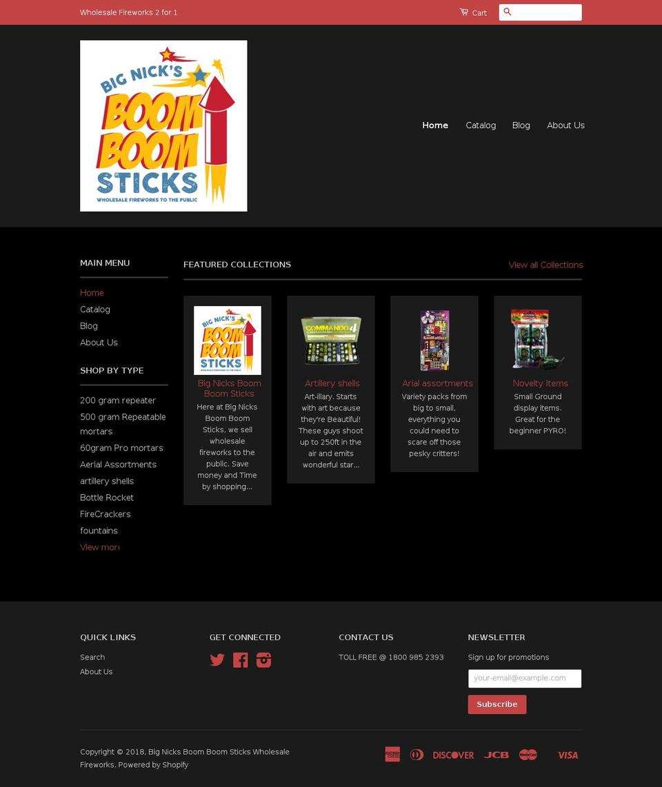 bignicksfireworks.com shopify website screenshot