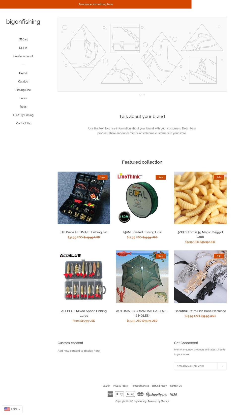 bigonfishing.com — Shopify storefront screenshot