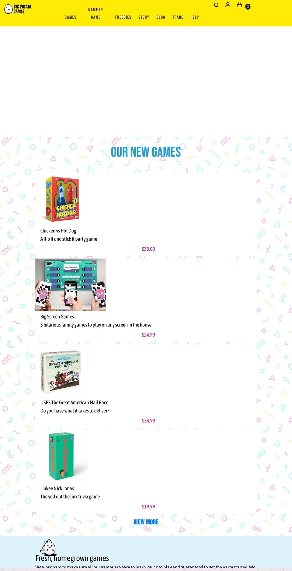 bigpotato.com shopify website screenshot