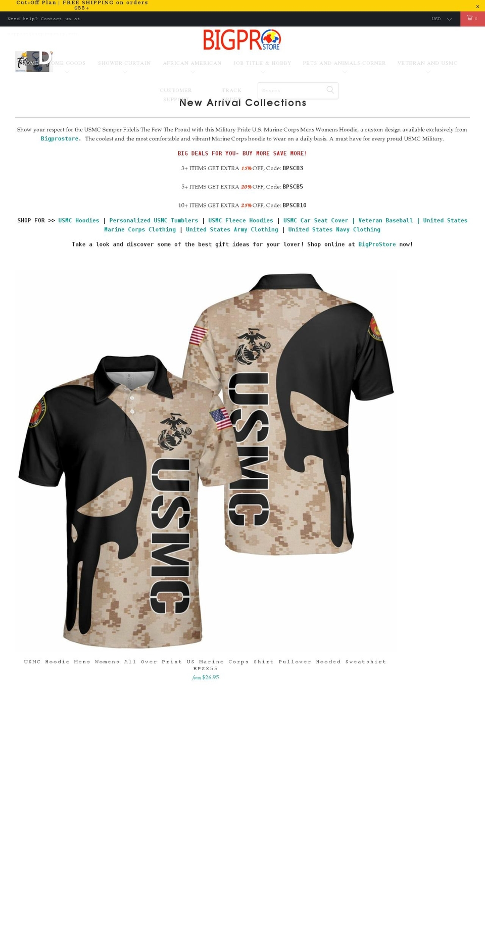 bigprostore.com shopify website screenshot