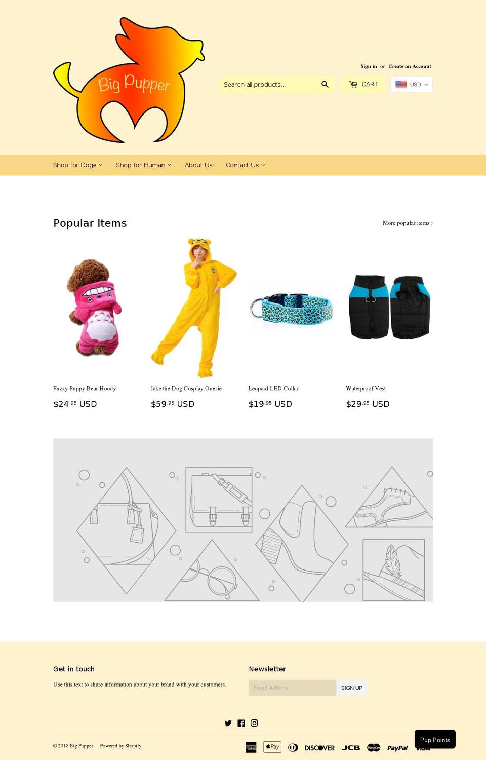bigpupper.com — Shopify storefront screenshot