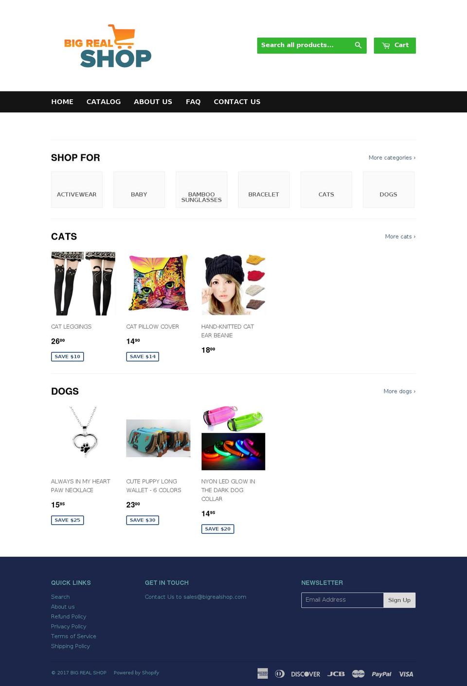 bigrealshop.com shopify website screenshot