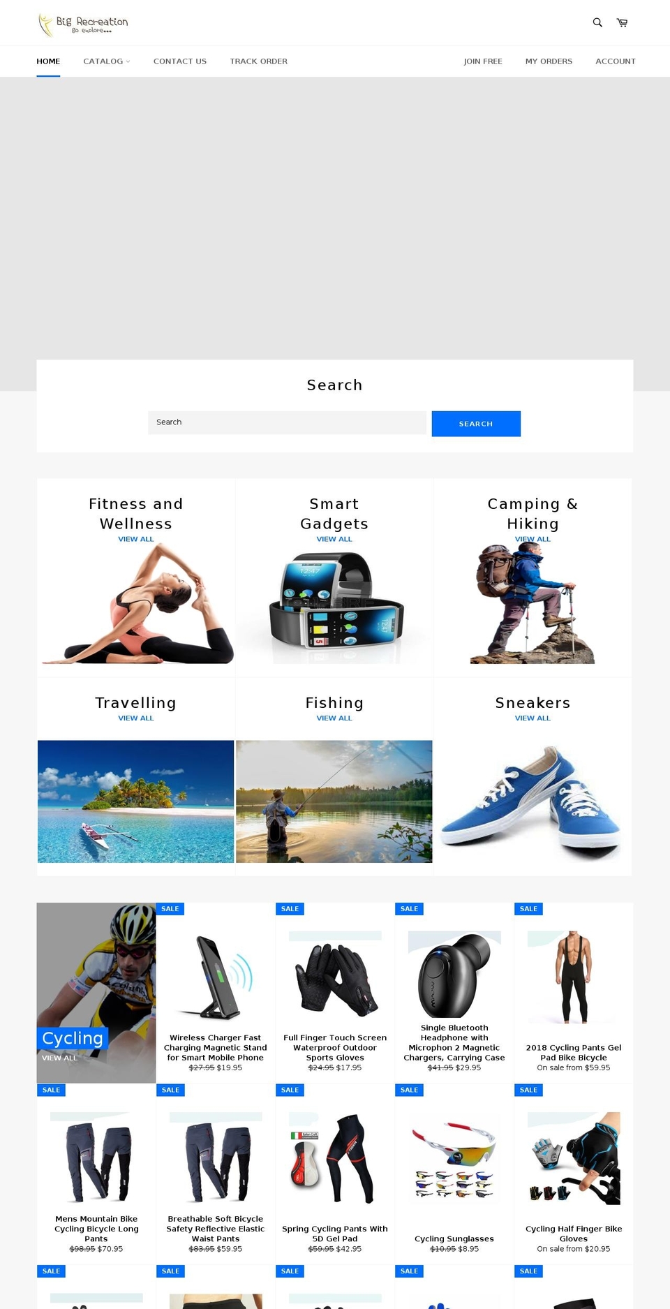 bigrecreation.com — Shopify storefront screenshot