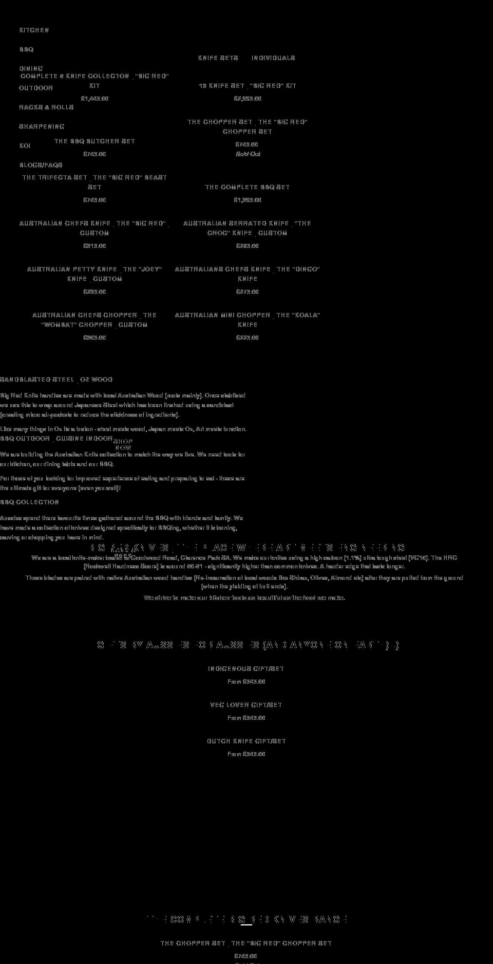 bigredknives.com shopify website screenshot