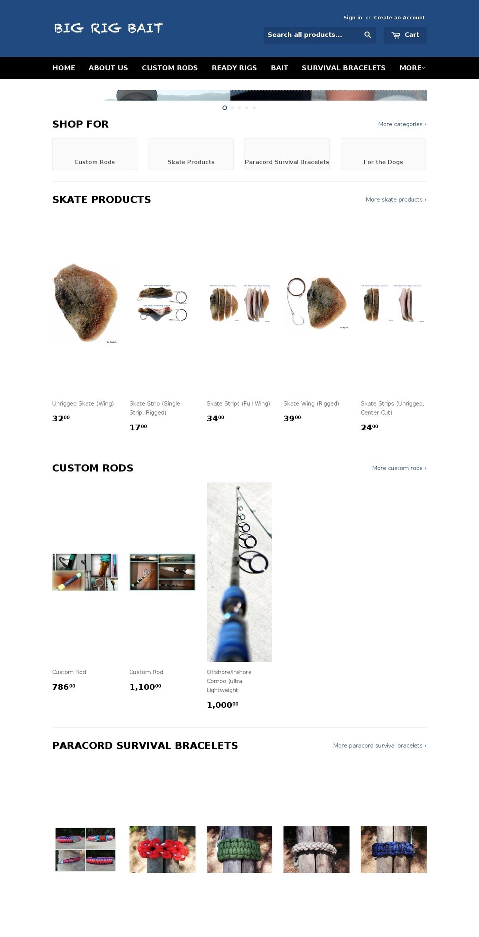 bigrigbait.com shopify website screenshot