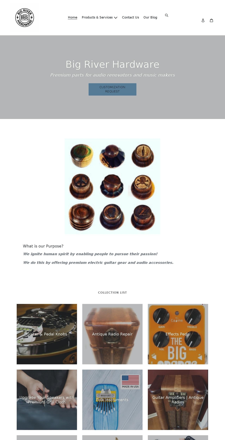 bigriverhardware.com shopify website screenshot