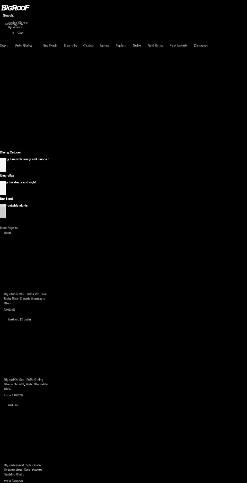 bigroofus.com shopify website screenshot