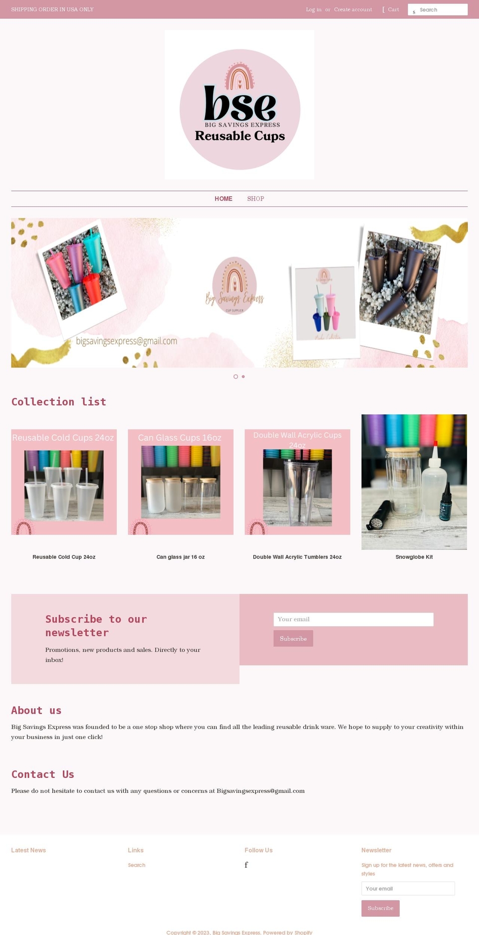 bigsavingsexpressllc.com shopify website screenshot