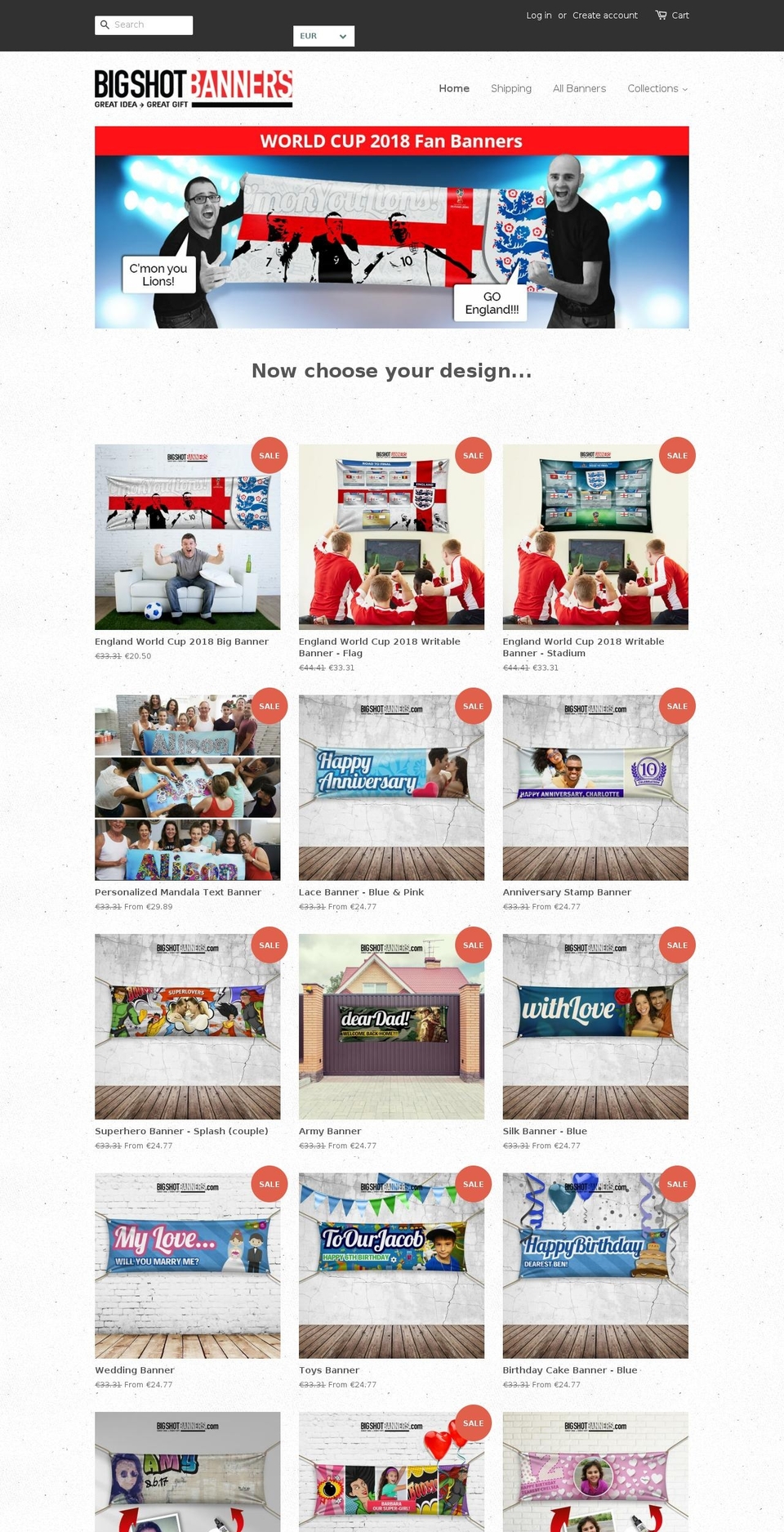 bigshotbanners.com — Shopify storefront screenshot