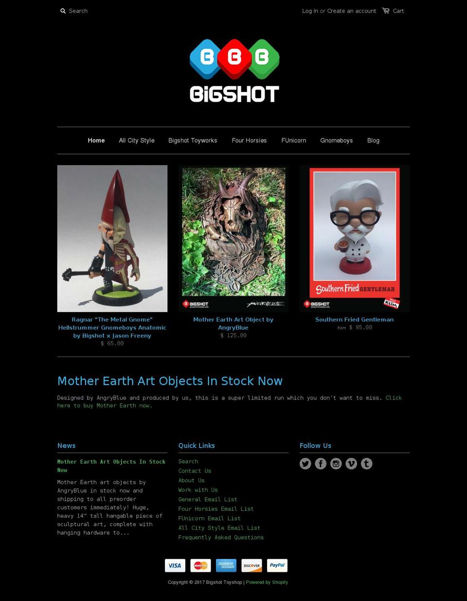 Merch bridge Shopify theme site example bigshottoyshop.com