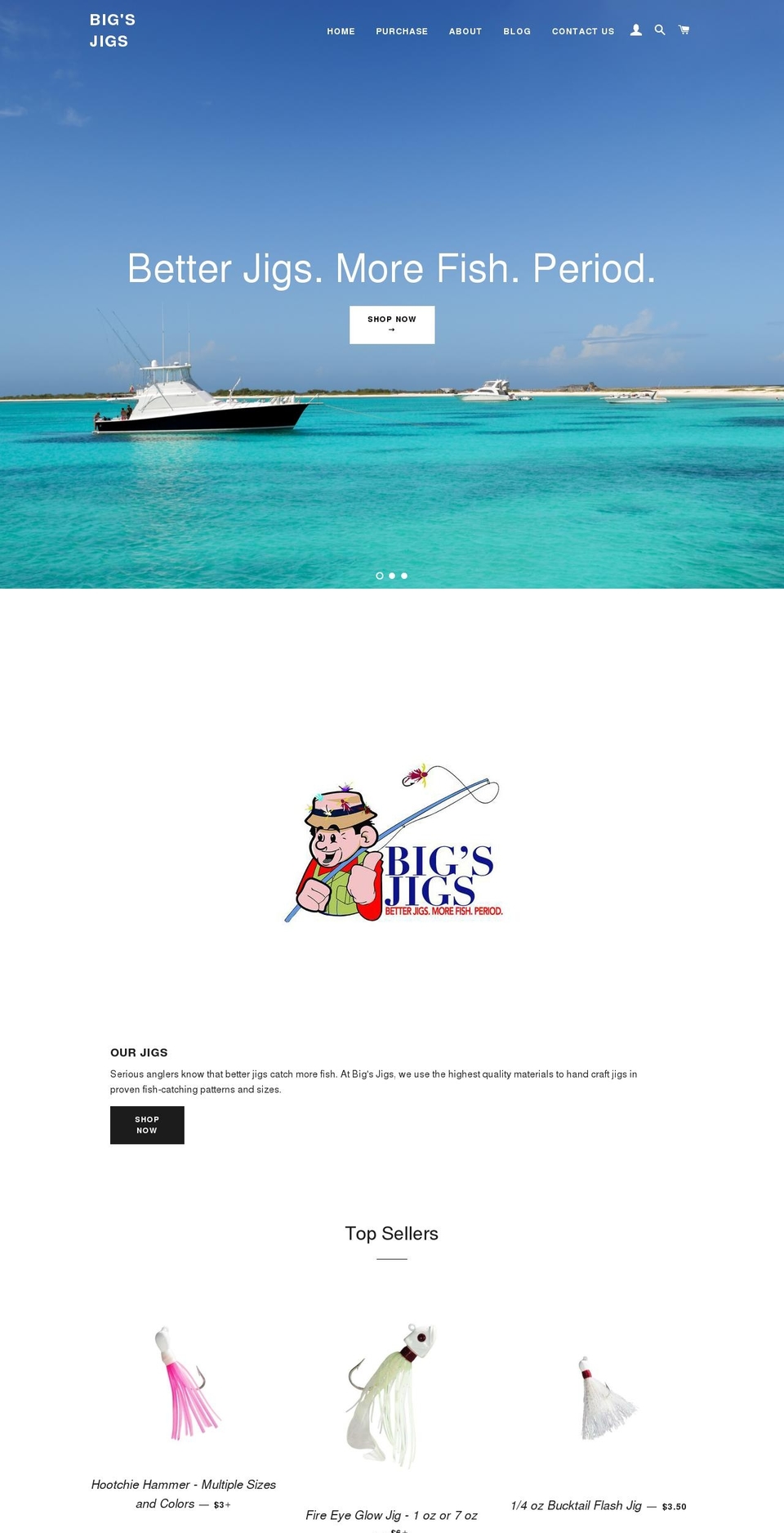 bigsjigs.com — Shopify storefront screenshot